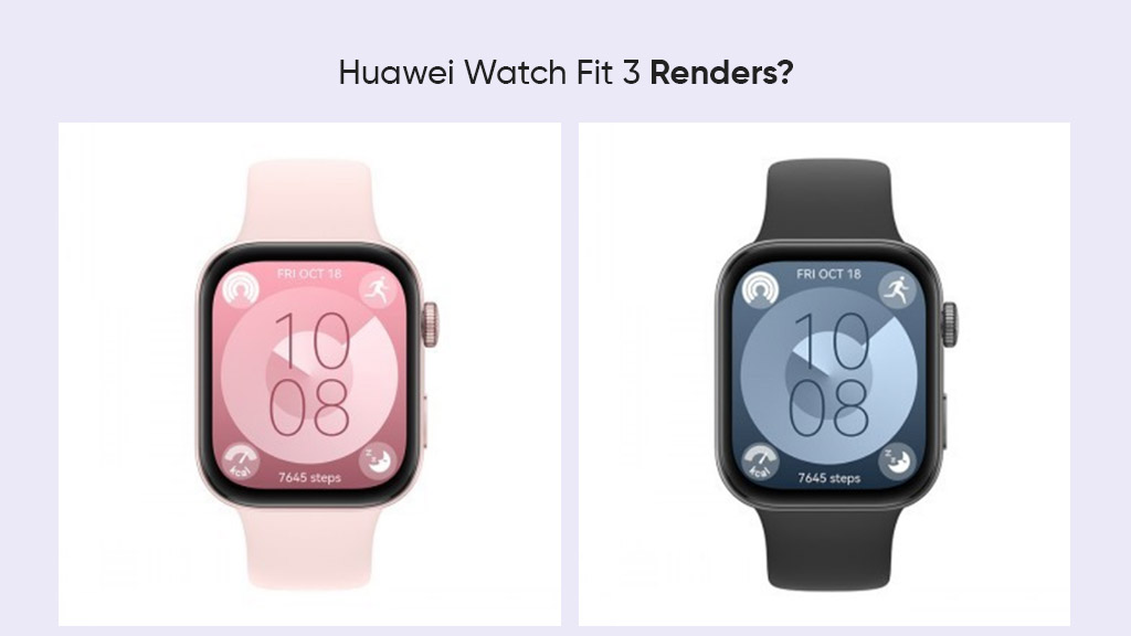 Huawei Watch Fit 3 renders