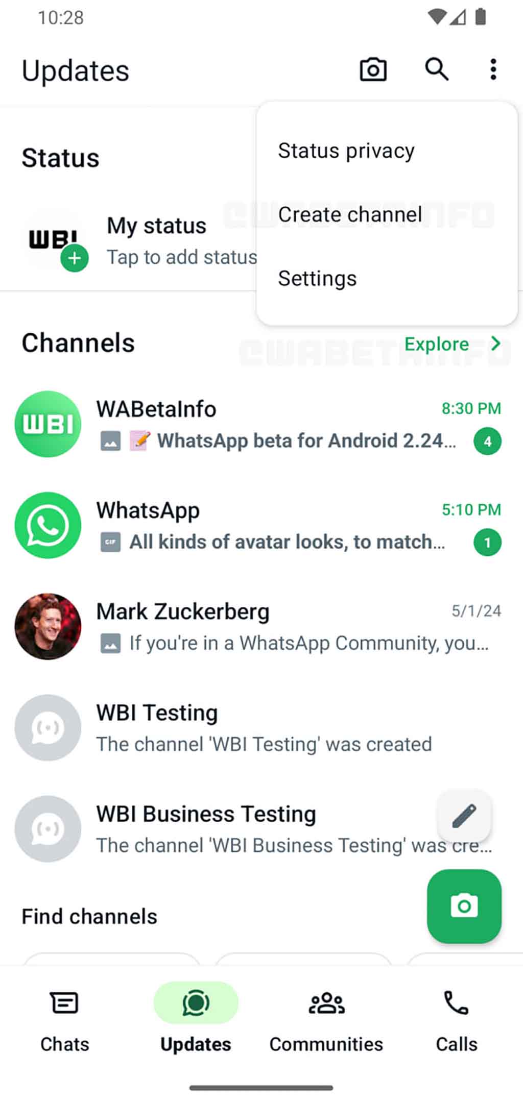 WhatsApp new channels feature