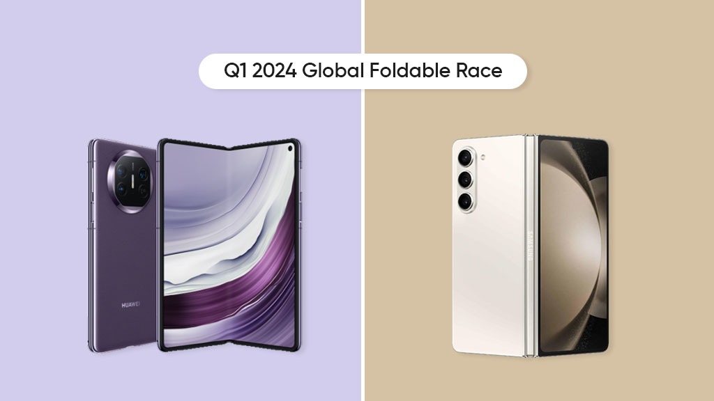 Huawei Samsung Q1 2024 global foldable