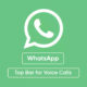 WhatsApp top bar voice calls