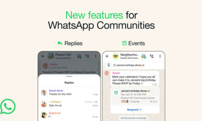 WhatsApp manage events Communities